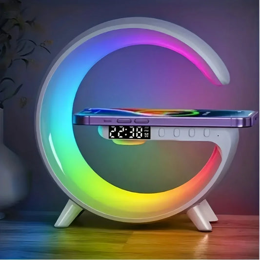 Smart Intelligent LED Lamp Bluetooth Speakers Wireless Charger Atmosphere Lamp